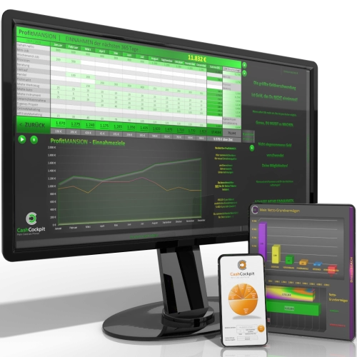 Offizielles Werbemotiv für Cash Cockpit Excel-Finanzplan von CashCockpit.