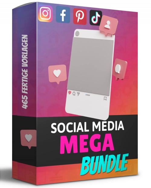 Offizielles Werbemotiv für Social Media Mega Bundle von Business Kickstart.