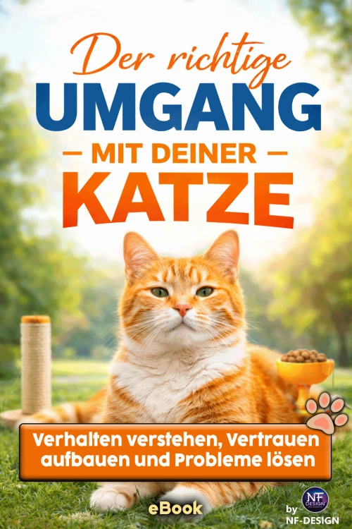 Offizielles Werbemotiv für Der richtige Umgang mit deiner Katze von Designs NF.