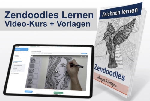 Original-Produktmotiv von DrawTut für den Zendoodle-Videokurs.