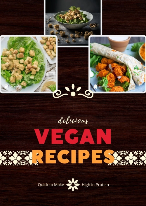 Offizielles Werbemotiv für 30 vegane High-Protein-Rezepte.